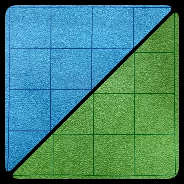 Battlemat 1" Reversible Blue-Green Squares