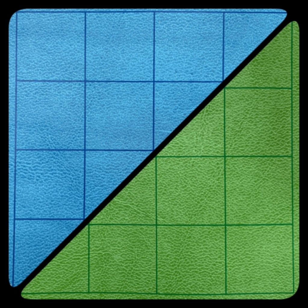 Chessex Blue/Green Reversable battlemat - 1" Squares