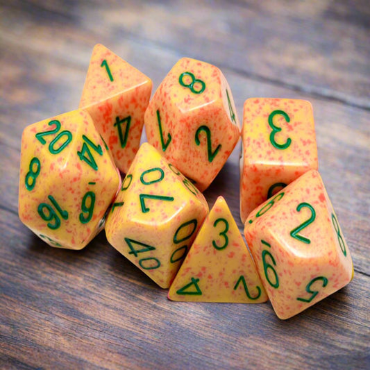 D7-Die Set Dice Speckled Polyhedral