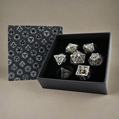 LPG Metal Dice RPG Set Hollow  Dragon