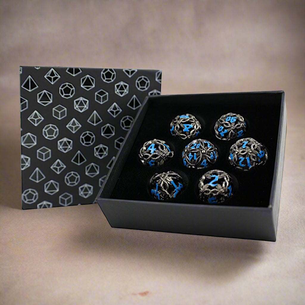 LPG Metal Dice RPG Set Hollow Celtic