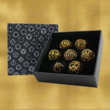 LPG Metal Dice RPG Set Hollow Celtic