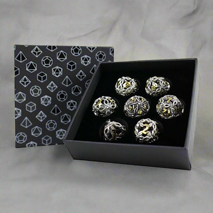 LPG Metal Dice RPG Set Hollow Celtic