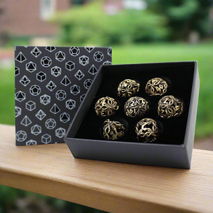 LPG Metal Dice RPG Set Hollow Vines