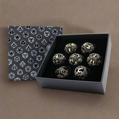 LPG Metal Dice RPG Set Hollow Celtic
