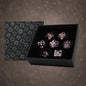 LPG Metal Dice RPG Set Inscripted Hex