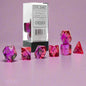 D7-Die Set Dice Translucent Polyhedral
