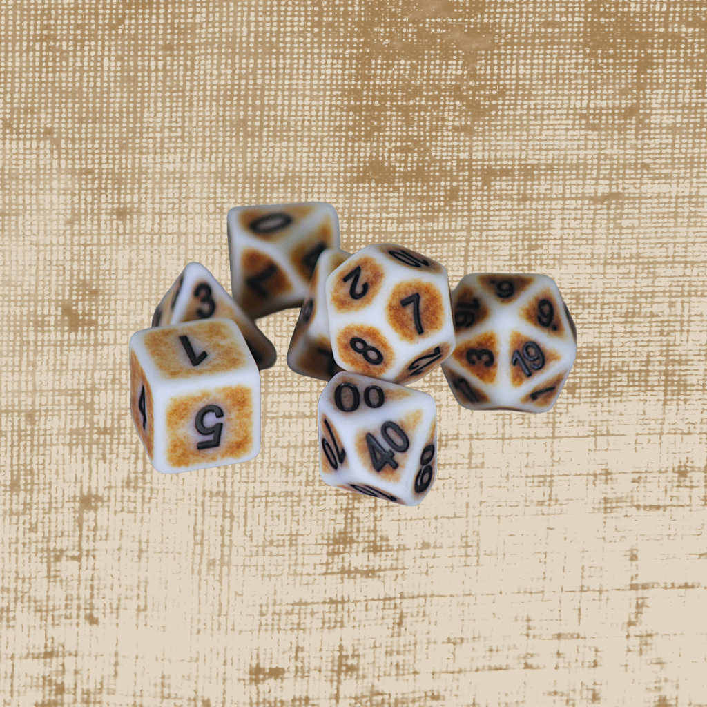DeckaRolls Antique Resin 7pc Dice Sets