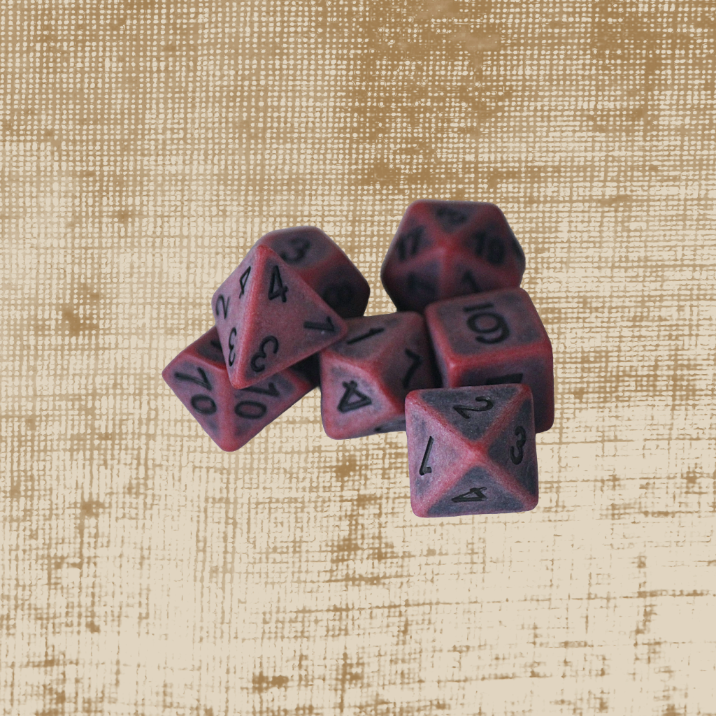 DeckaRolls Antique Resin 7pc Dice Sets
