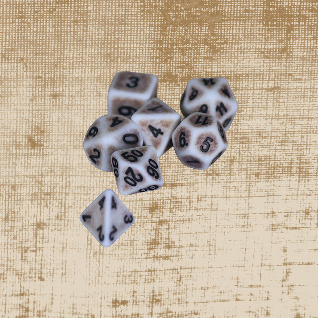 DeckaRolls Antique Resin 7pc Dice Sets