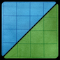 Chessex Blue/Green Reversable battlemat - 1" Squares