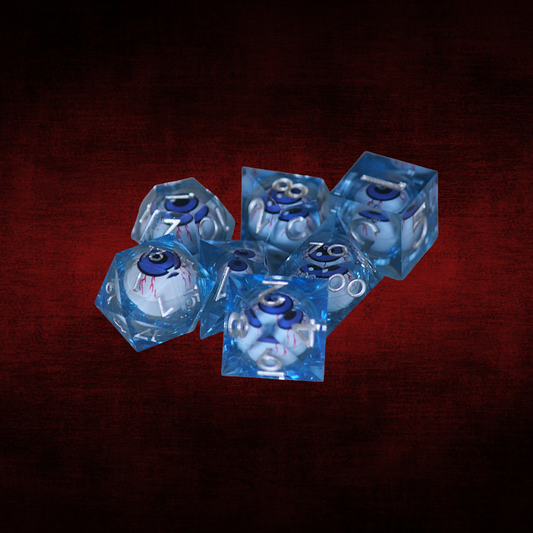 DeckaRolls Bloodshot Eye 7pc Dice Sets