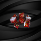DeckaRolls Solid Colour Sharp Edge 7pc Dice Sets