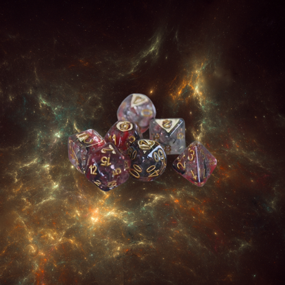 DeckaRolls Resin Nebula 7pc Dice Sets