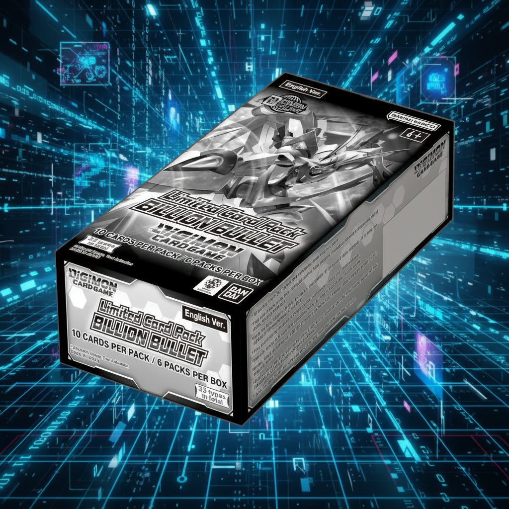 Card game box with 'Dillinger Bullet' branding on a white background