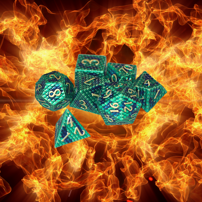DeckaRolls Metal 7pc Dragon Dice Sets