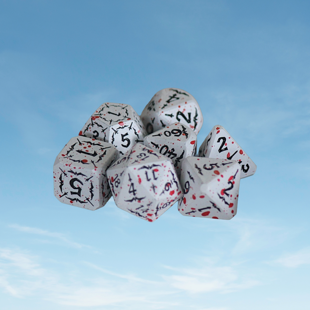 DeckaRolls Metal 7pc Eagle Style Dice Sets