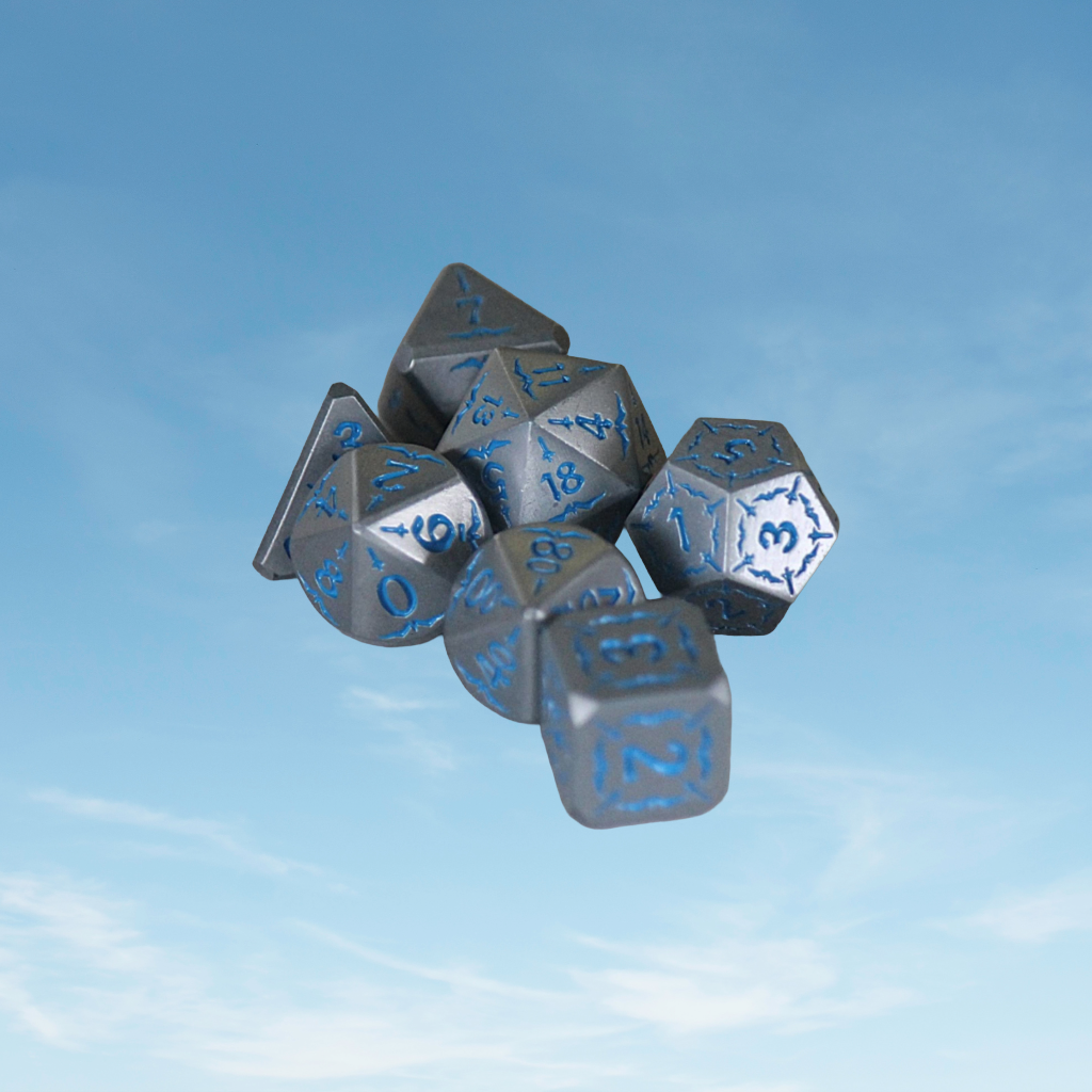 DeckaRolls Metal 7pc Eagle Style Dice Sets