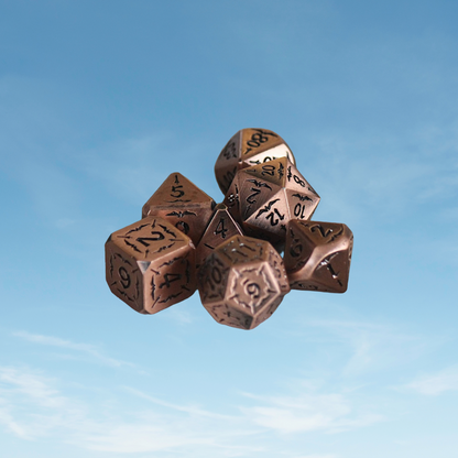 DeckaRolls Metal 7pc Eagle Style Dice Sets