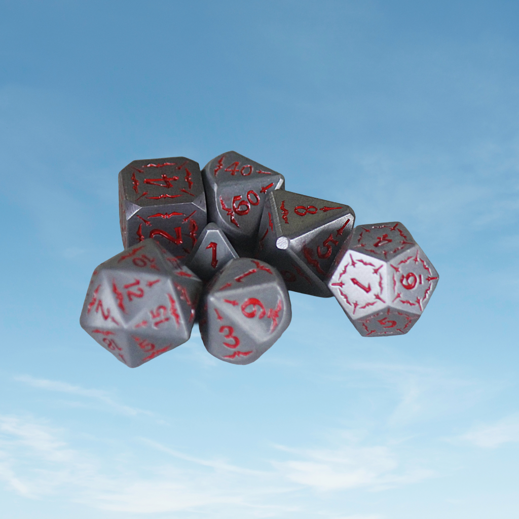 DeckaRolls Metal 7pc Eagle Style Dice Sets
