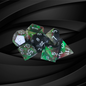 DeckaRolls Solid Colour Sharp Edge 7pc Dice Sets