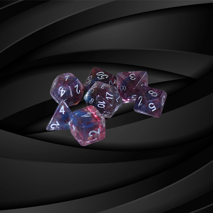 DeckaRolls Solid Colour Sharp Edge 7pc Dice Sets