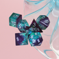 DeckaRolls Sharp Edge Transparent 7pc Dice Sets