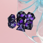 DeckaRolls Sharp Edge Transparent 7pc Dice Sets