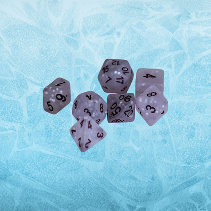 DeckaRolls Frosted Resin 7pc Dice Sets