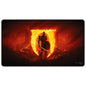 Gaming mouse pad with a warrior and flaming gate design, featuring the Ultra Pro logo.
