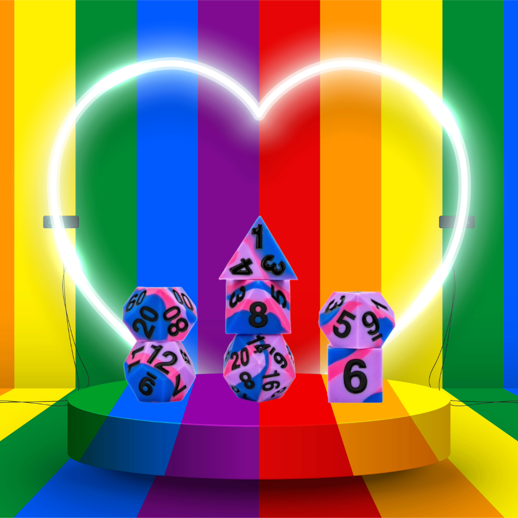 7pc Polyhedral Pride Dice