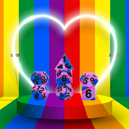7pc Polyhedral Pride Dice