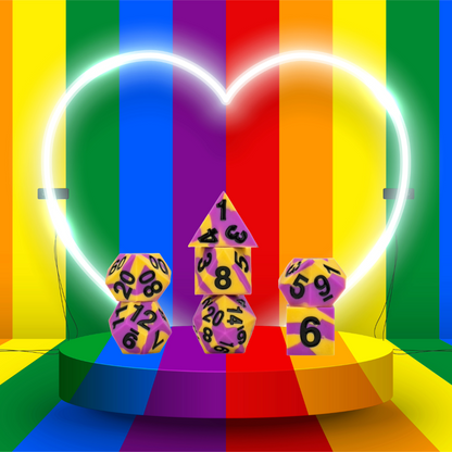 7pc Polyhedral Pride Dice