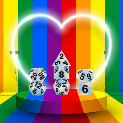 7pc Polyhedral Pride Dice