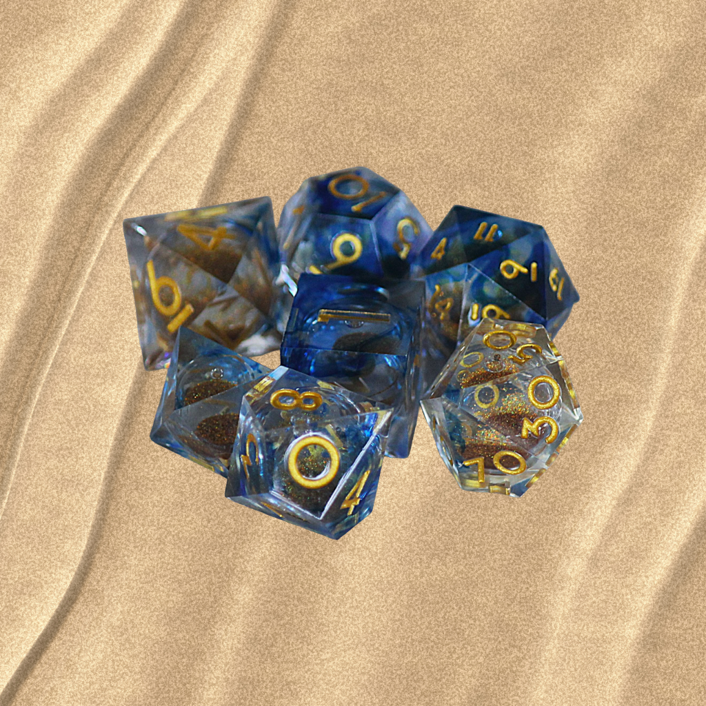DeckaRolls Quicksand 7pc Dice sets