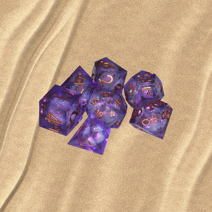 DeckaRolls Quicksand 7pc Dice sets