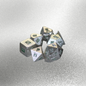DeckaRolls Metal 7pc Raised Number Dice Sets