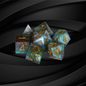 DeckaRolls Solid Colour Sharp Edge 7pc Dice Sets