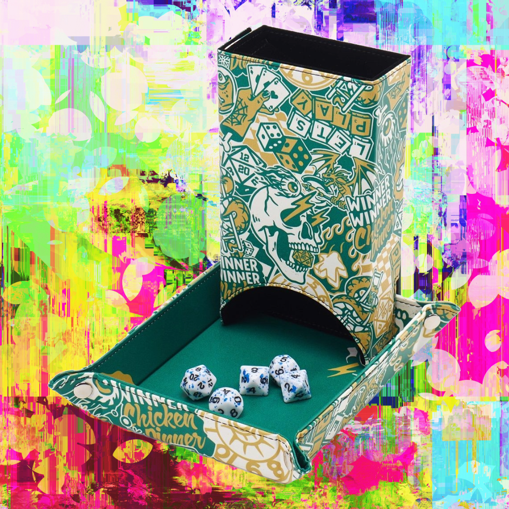 LPG Essentials Dice Tower with Mat Leather - Artist Series: Cara
