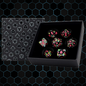 LPG Metal Dice RPG Set Inscripted Hex