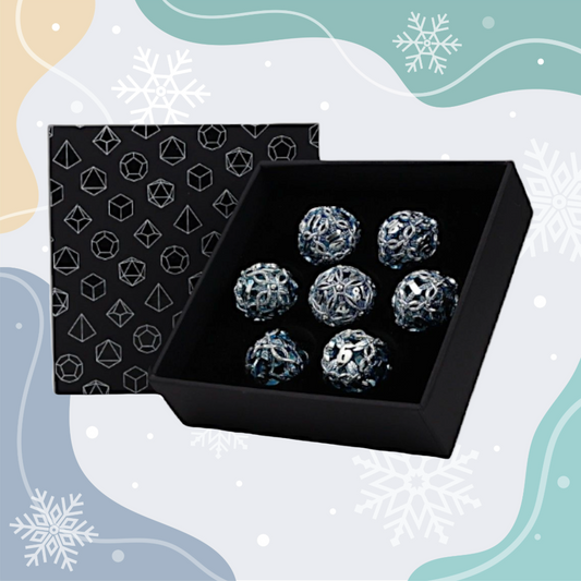 LPG Metal Dice RPG Set Hollow Celtic
