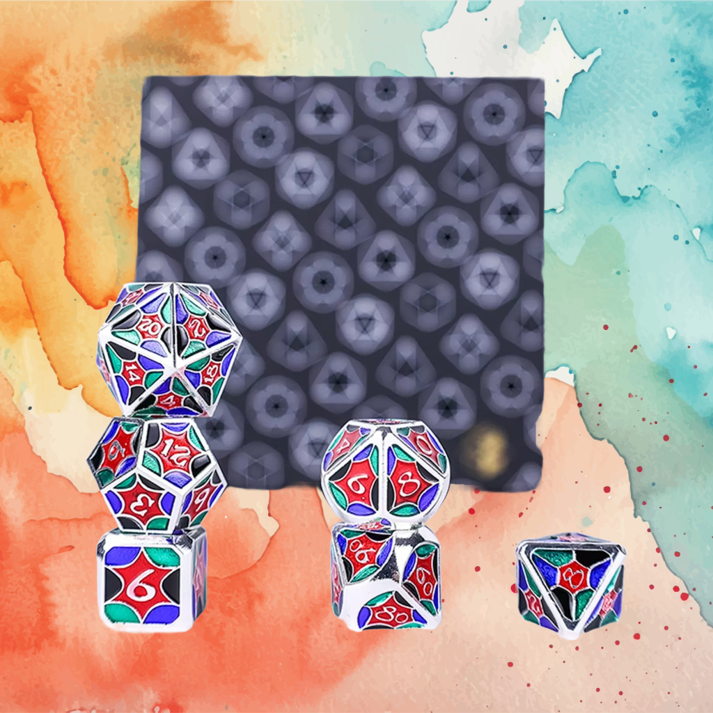 LPG Metal Dice Set Leadlight