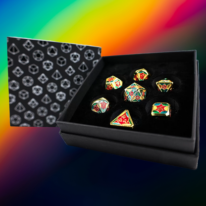 LPG Metal Dice Set Leadlight