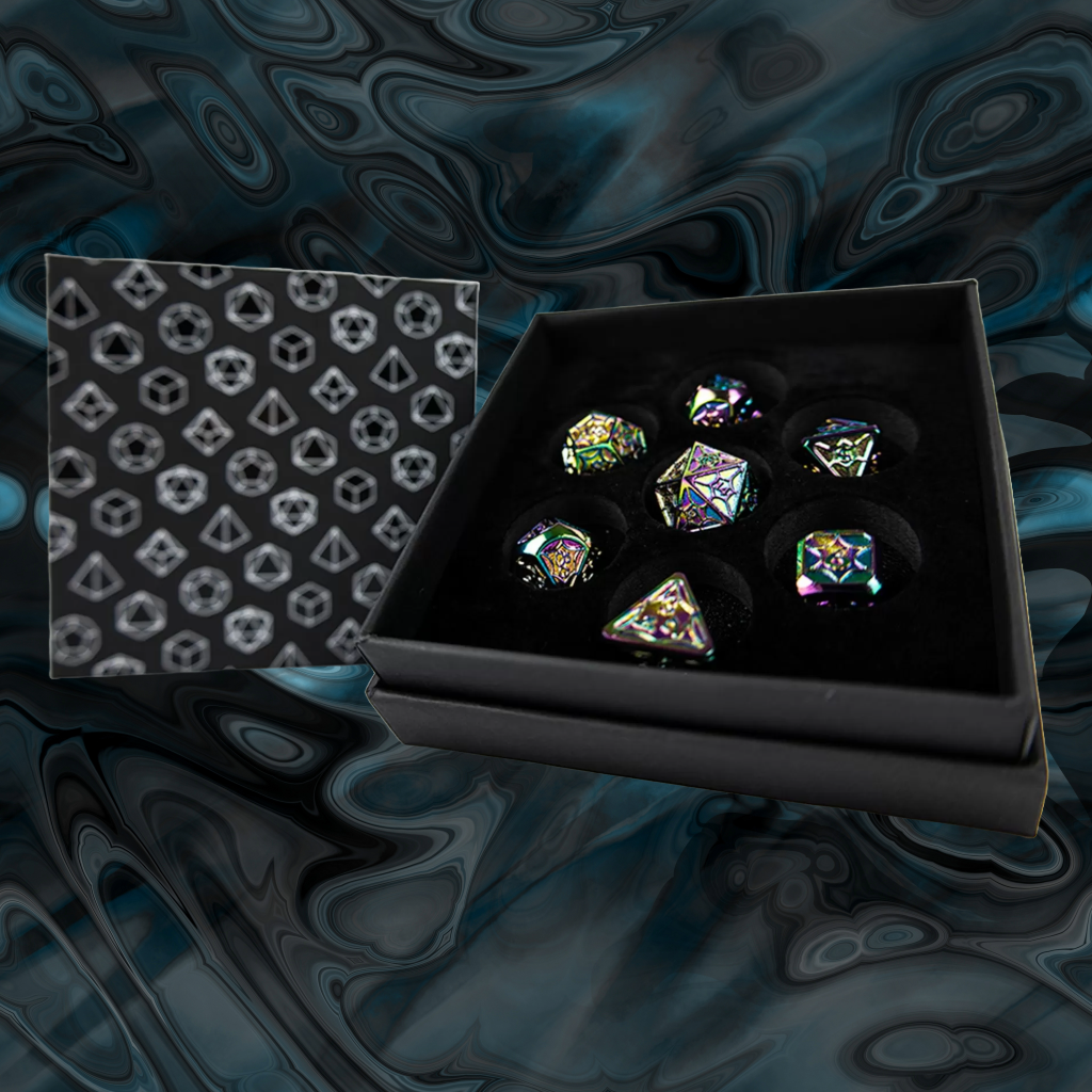 LPG Metal Dice Set Leadlight
