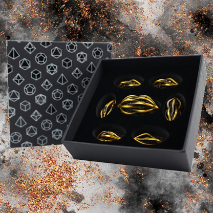 LPG Metal Dice RPG Set Hollow Elliptic