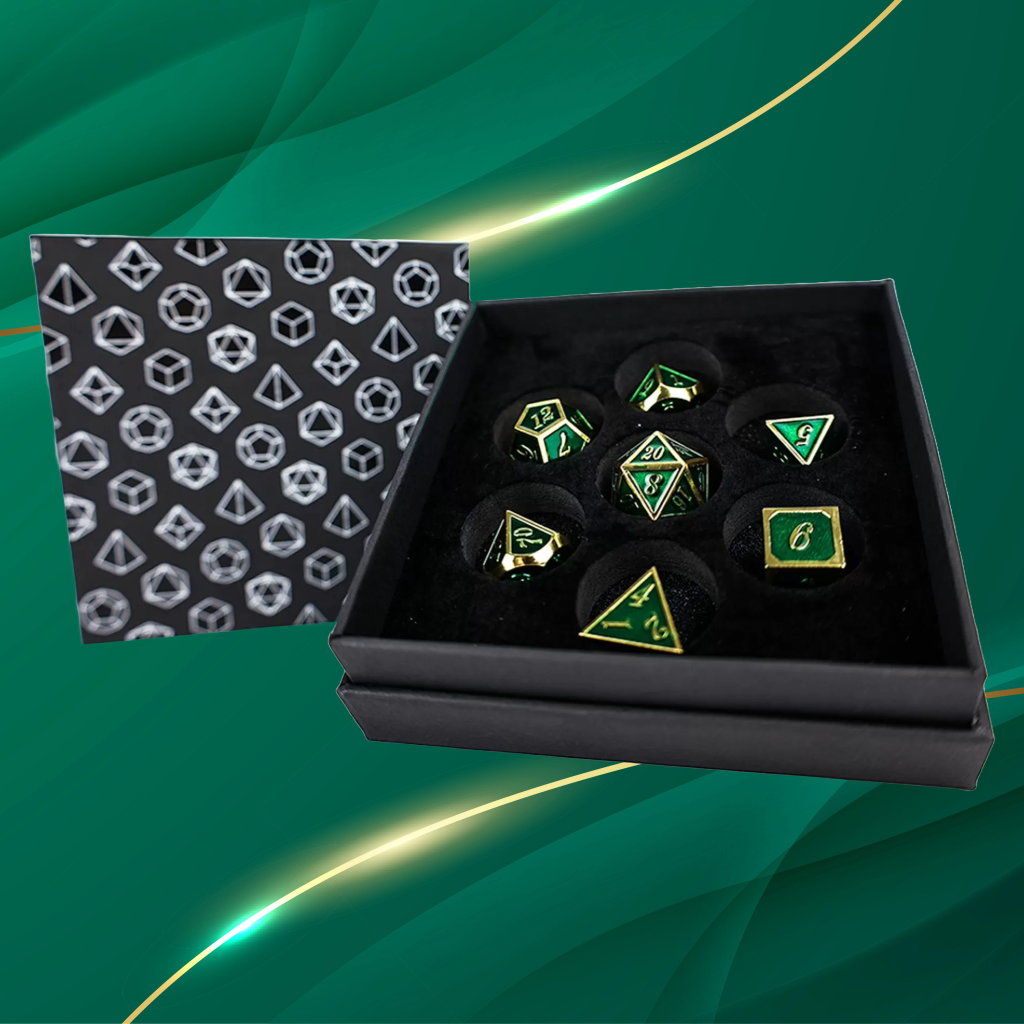 LPG Metal Dice Set Serif