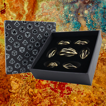 LPG Metal Dice RPG Set Hollow Elliptic