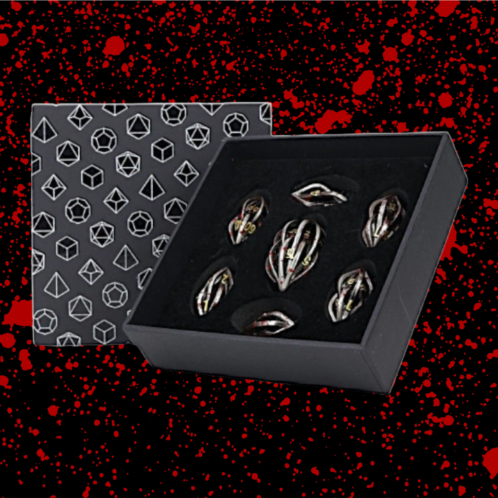 LPG Metal Dice RPG Set Hollow Elliptic