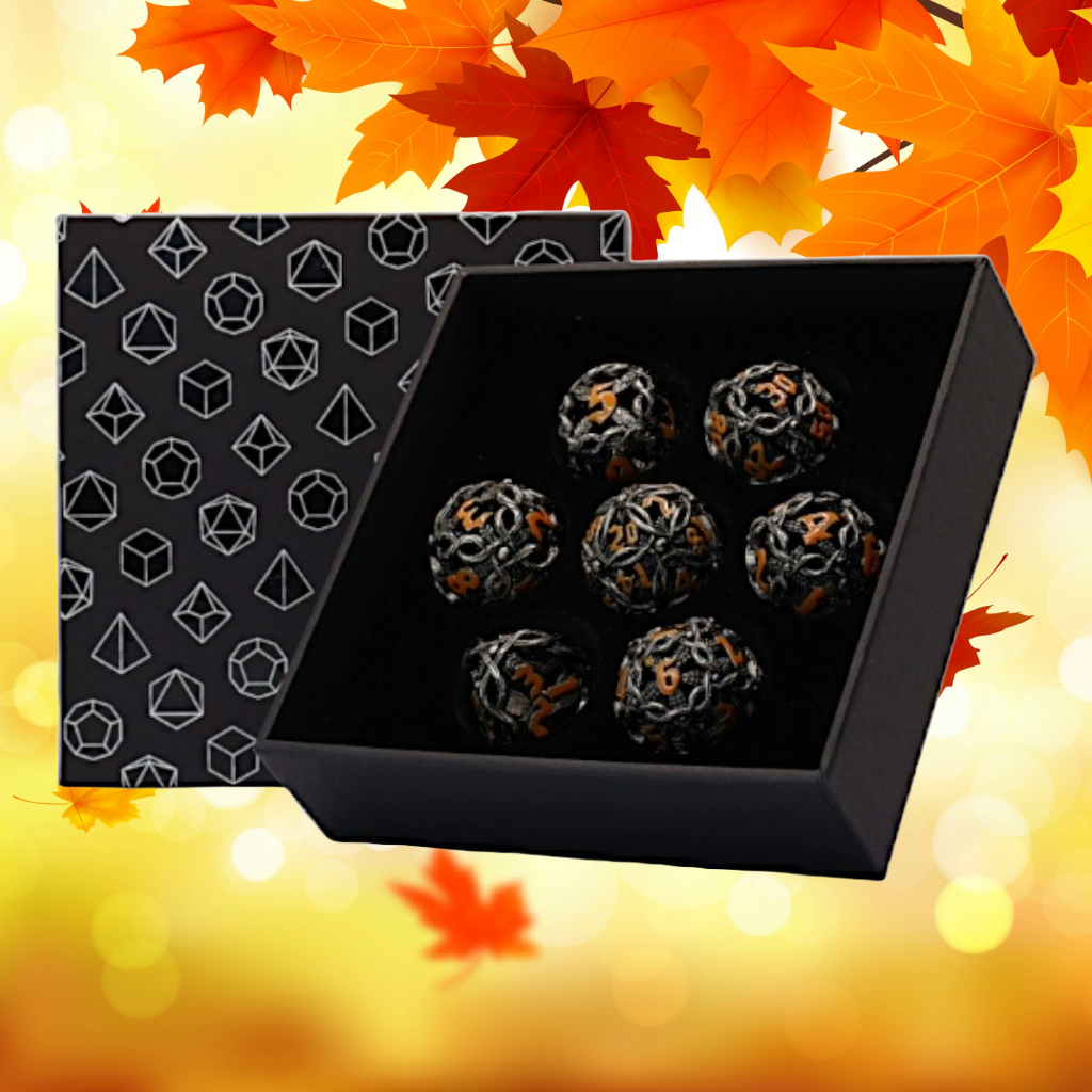LPG Metal Dice RPG Set Hollow Vines