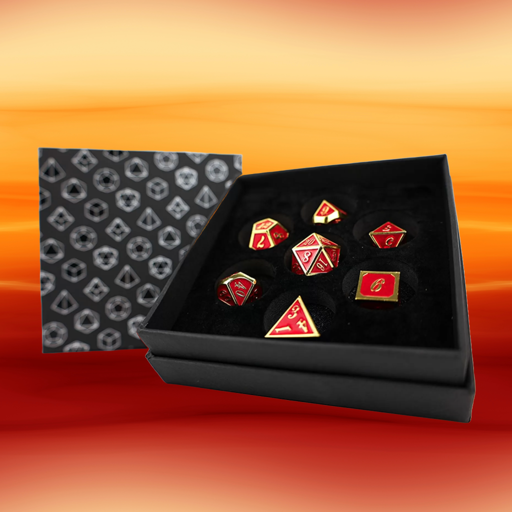 LPG Metal Dice Set Serif